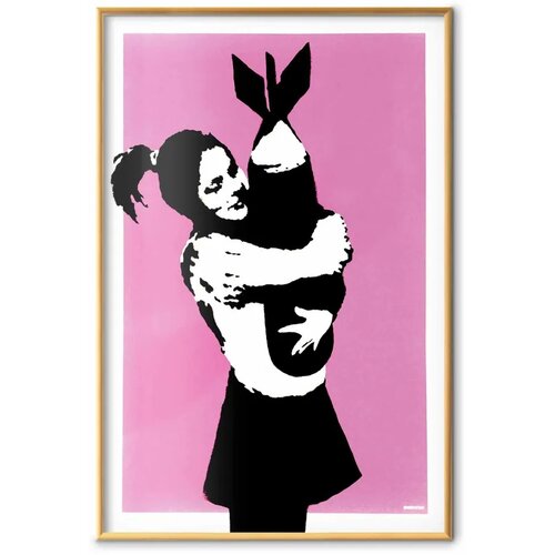  Plakat - Bomb Hug 60x90 Zlatni okvir Slike
