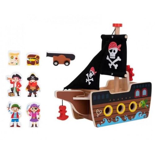 Tooky_Toy Drveni Piratski Brod Cene