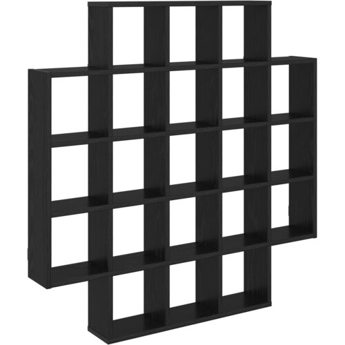 vidaXL Stenska polica Črni hrast 100 x 13 x 100 cm Inženirski les, (5000307467) Cene