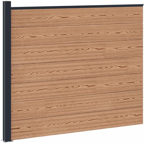 vidaXL Plo&scaron;ča ograje WPC in aluminij Rjava, (5000249568) Cene