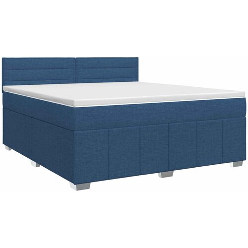  Boxspring krevet s madracem Plava 160 x 200 cm Tkanina Slike
