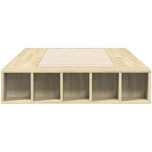  Okvir kreveta s pohranom s policom Hrast sonoma 80 x 200 cm Slike