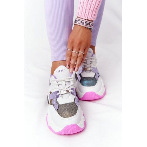Kesi Sport Shoes On A Chunky Sole GOE HH2N4038 White-Violet Slike