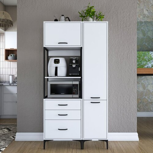 Hanah home Vi&scaron;enamjenska komoda JE143-3113, 100 x40 x198,6 cm, Bijela Cijene