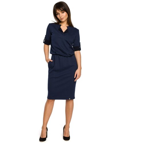 BeWear Ženska haljina B056 Navy Blue crna Slike