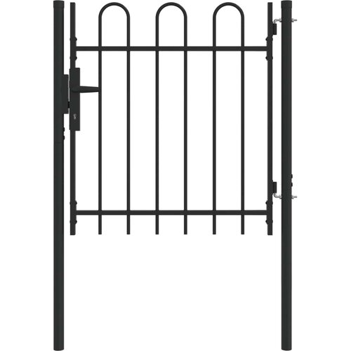 VidaXL Ograjna vrata BOXTEL 103 x 150 cm Pra&amp;scaron;no lakirano jeklo Siva, (5000300958) Slike