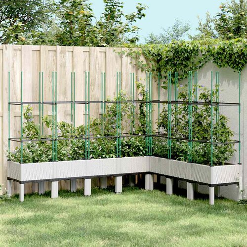  Vrtna sadilica s re&scaron;etkom bijela 200 x 160 x 142,5 cm PP Cijene
