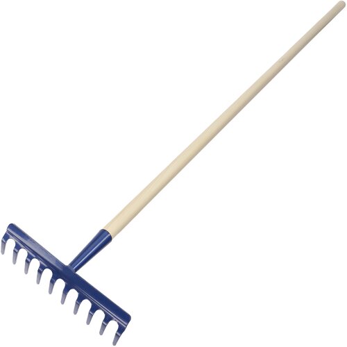 KADAX Vrtne grablje za travo z lesenim ročajem, 135 cm, kaljene, 10-zobne grablje, (5000353688) Cene