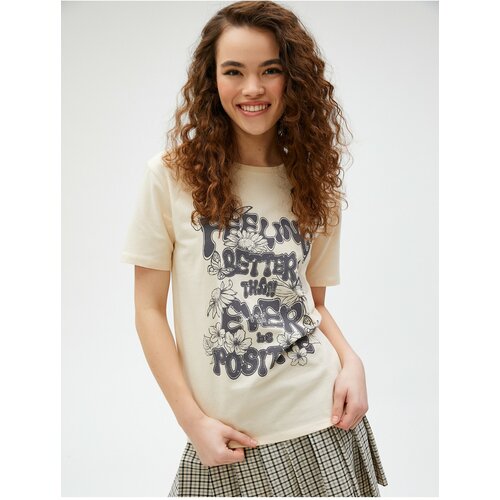 Koton Printed T-Shirt Crew Neck Short Sleeve Cotton Cene