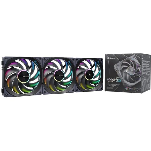 Seasonic MagFlow ARGB Computer case Fan 12 cm Black 3 pc(s) Cijene