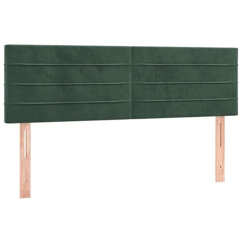 VidaXL Krevet s oprugama i madracem tamnozeleni 140x200 cm bar&amp;scaron;unasti Slike