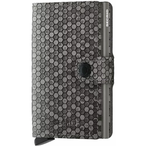 Secrid Kožni novčanik Miniwallet Hexagon Grey boja: siva