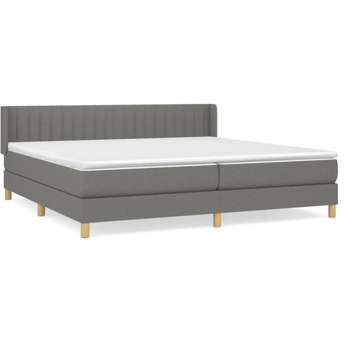 Maison Chic Box spring postelja - Vzmetna postelja z vzmetnico temno siva 200x200 cm blago SL20279, (21893480) Cene