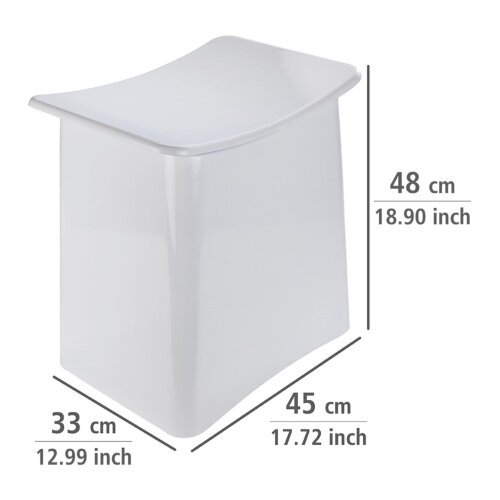 Wenko 22949100 - Stolica WING 45x48 cm bela/crna Cene