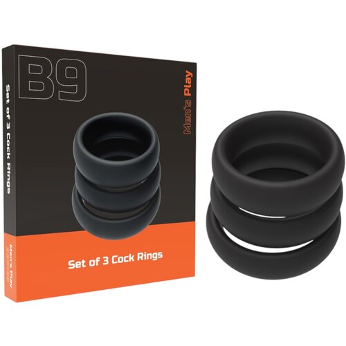  Men&amp;amp;#039;s Play - debeli set prstena za penis - crna (3 kom) Slike