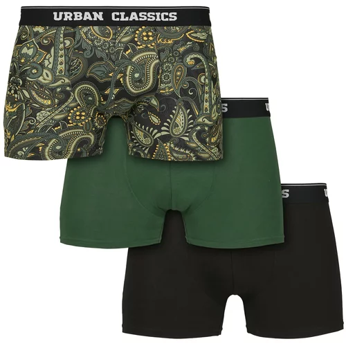 Urban Classics Bokserice kaki / maslinasta / tamno zelena / crna