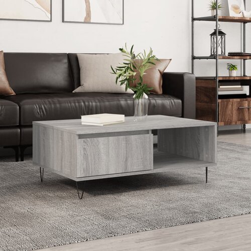 vidaXL Klubska mizica siva sonoma 90x60x35 cm inženirski les Cene