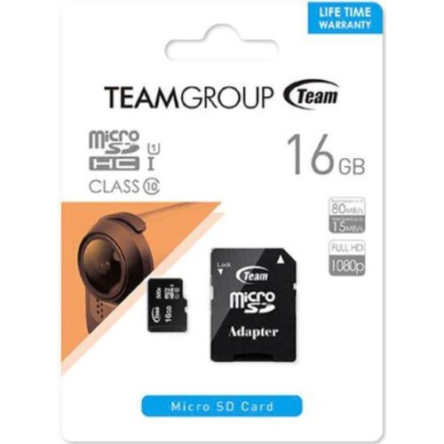 Team Group TeamGroup MICRO SDHC 16GB 80/15MB/s UHS-I U1 C10 +SD Adapter TUSDH16GCL10U03 Cene