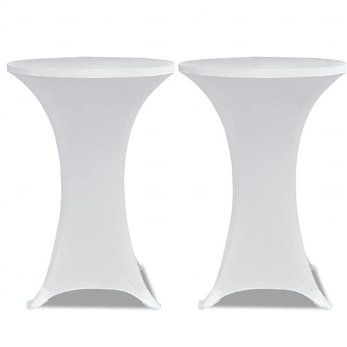  Navlaka za stol za stajanje &amp;Oslash; 60 cm bijela rastezljiva 4 kom Slike