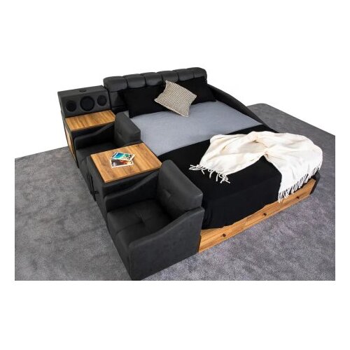 Hanah home Podloga za krevet Nina Smart, 235 x 100 x 245 cm, Siva Slike