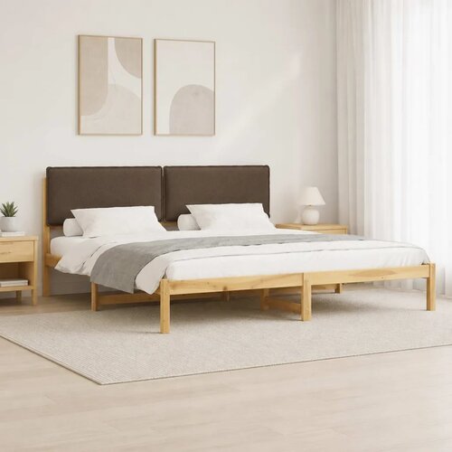  Krevetni okvir s tapiciranim uzglavljem Bijelo isprana i taupe - Bijelo isprana i taupe 200 x 200 cm Slike