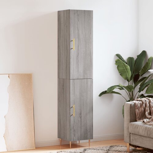 VidaXL Visoka komoda siva sonome 34 5x34x180 cm od konstruiranog drva Slike