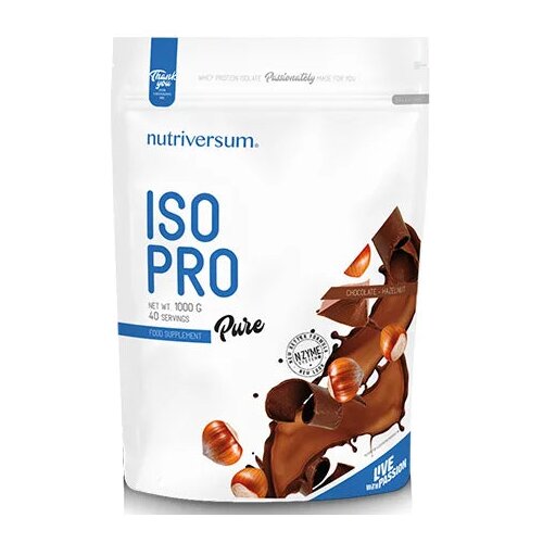 NUTRIVERSUM ISO Pro 1000g, 40 Porcija - Visoko Kvalitetni Izolat Proteina Surutke Slike