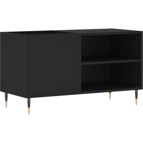 vidaXL Omarica za gramofonske plošče črna 85x38x48 cm inženirski les, (20801720) Cene