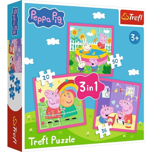 Trefl Peppa prase - 3 u 1 puzzle od 20, 36 i 50 dijelova - Cene