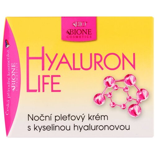 Bione Cosmetics Hyaluron Life noćna krema za lice s hijaluronskom kiselinom 51 ml Slike