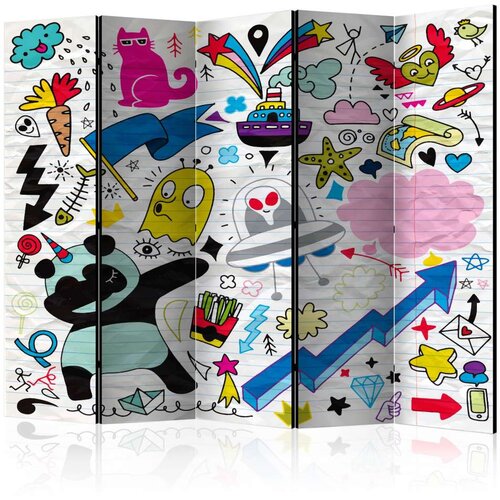  Paravan u 5 dijelova - Energetic Panda II [Room Dividers] 225x172 Cene