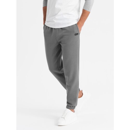Ombre Men&amp;#039;s structured knit sweatpants - graphite Slike