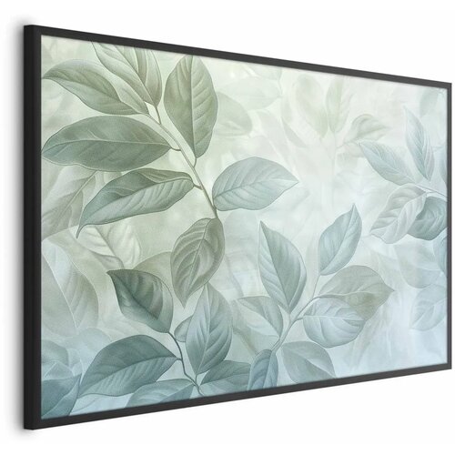  Plakat Mint Leaves - large botanical motif 90x60 Crni okvir Cene