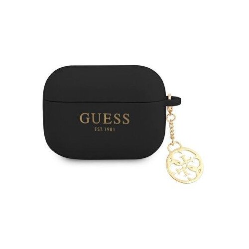 Guess 4G Charm Silikonov&amp;eacute; AirPods 3 Black Ovitek Vijolična Slike