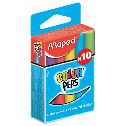 Maped Kreda Color&apos;Peps, barvna, 10 kosov