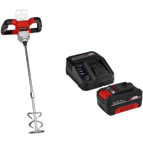 Einhell Aku me&amp;scaron;ač za boju i malter + Power-X-Change 18V 4/0Ah punjač i baterija TE-MX 18 Li-Solo Slike