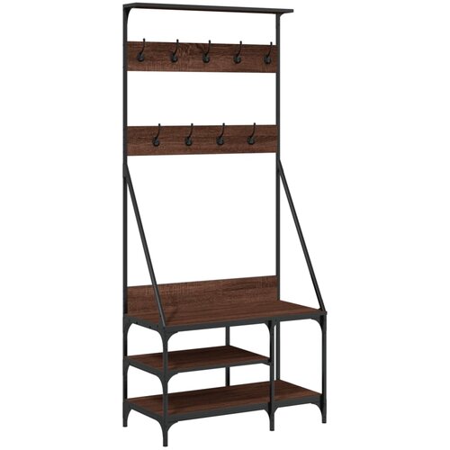 Maison Chic Regal za oblačila s prostorom za čevlje - Polica za čevlje rjav hrast 80x40x184 cm, (21777983) Cene