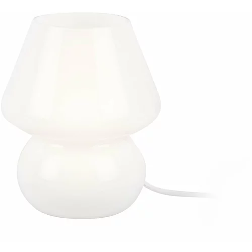 Leitmotiv bijela staklena stolna svjetiljka Glass, visina 18 cm