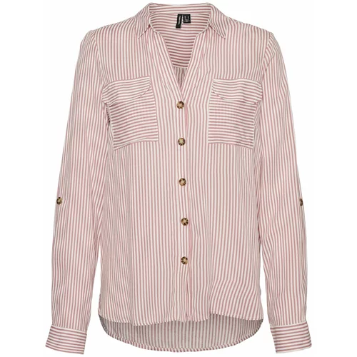 Vero Moda Bluza 'BUMPY' prljavo roza / bijela
