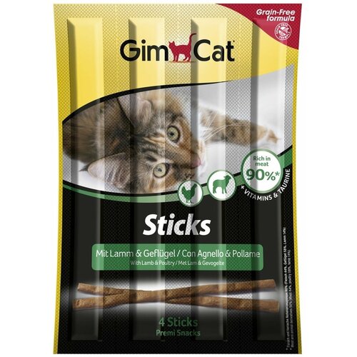 Gimcat cat sticks lamb&poultry 4x20g Slike