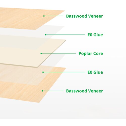 Bambu Lab 3 mm Basswood Plywood Slike