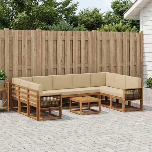  Set vanjskih sofa 10 kom. Prirodna i bež Cijene
