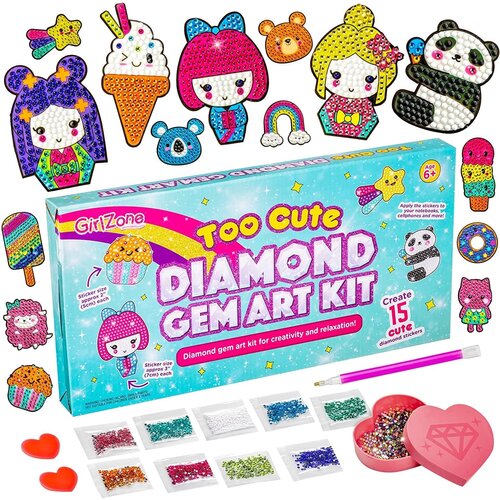 NIKCORP Diamantni umetni&scaron;ki komplet za otroke, DIY set za ustvarjanje z 2000 dragulji, božični motiv, nalepke in pripomočki, (5000156548) Cene