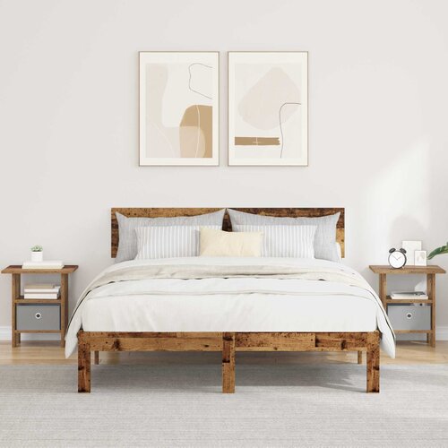  Noćni ormarić s ladicama 2 pcs Staro drvo 41 x 40 x 45 cm Cene