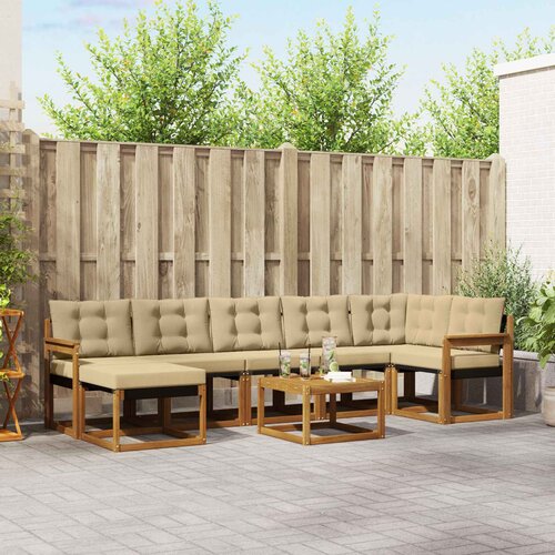  Set vanjskih sofa 8 kom. Prirodna i bež Cene