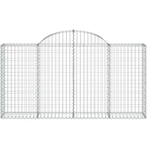 Lučne gabionske ko&amp;scaron;are 11kom 200x30x100/120cm pocinčano željezo Slike