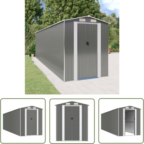  The Living Store Vrtna lopa svetlo siva 192x689x223 cm pocinkano jeklo - Vrtna Lopa, (21745228) Cene