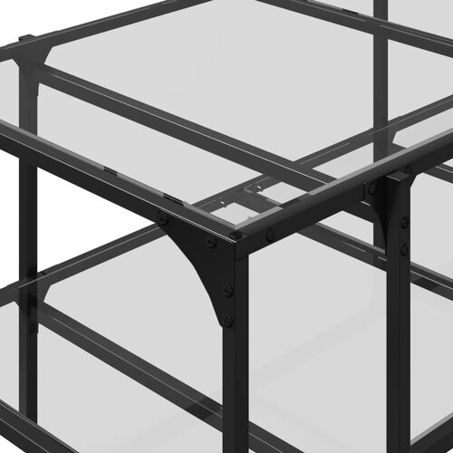  Stolić s prozirnom staklenom povr&amp;scaron;inom 98,5x50x45 cm čelik Prozirna Slike