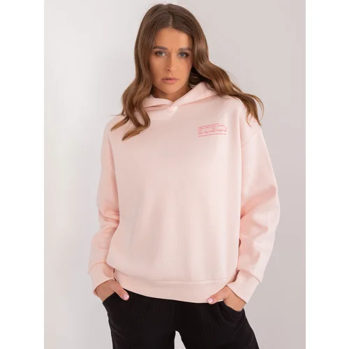 Fashion Hunters Light pink loose women's sweatshirt SUBLEVEL