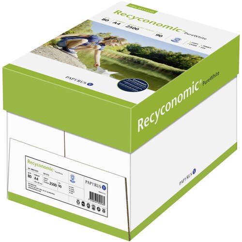 PAPYRUS/INAPA 5x 500 Sheets Recyconomic Pure White ISO 90 A 4 80 g (Box) Slike